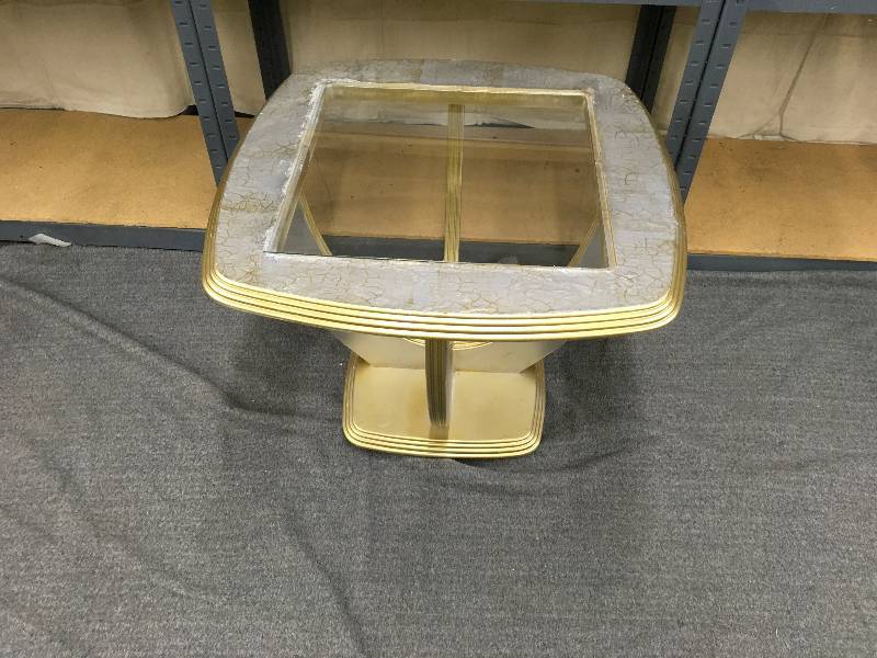lot 46 image: Silver Glass Coffee Table