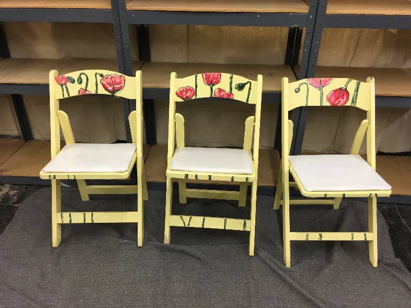 lot 48 image: Three Flower Patterned Chairs