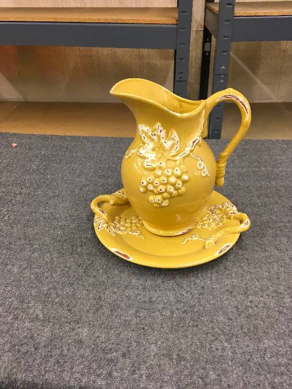 lot 96 image: Saucer & Pitcher