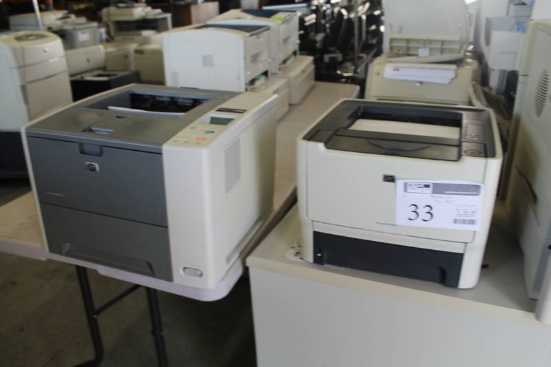 lot 33 image: Lot of (2) HP LaserJet P2015dP3005 Printers