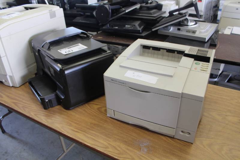 lot 60 image: Lot of (2) HP Officejet Pro 8600 Printer, LaserJet 5 Printer
