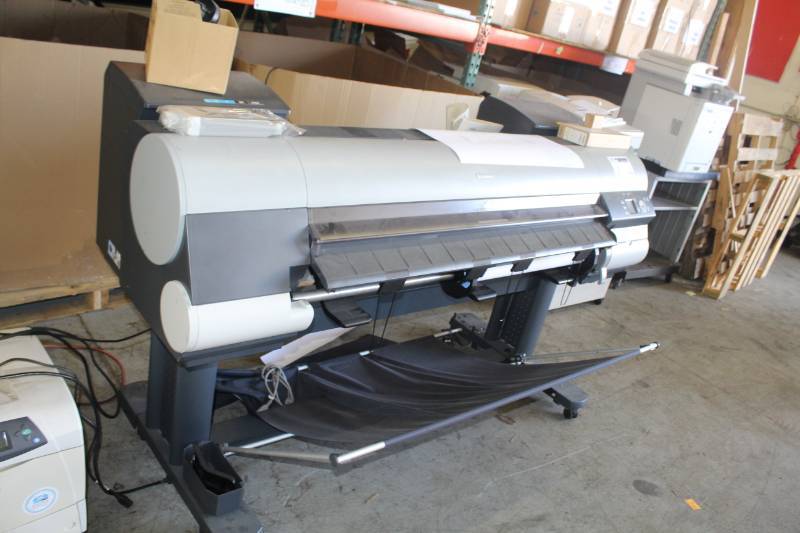 lot 1 image: Canon imagePROGRAF iPF8300S 44in. Large Format High Speed Production Printer with Instructions, Relocating Instructions