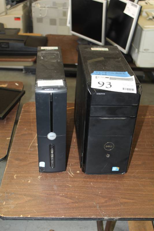 lot 93 image: Lot of (2) Dell Vostro 200 Computer Tower, Dell Vostro Computer Tower