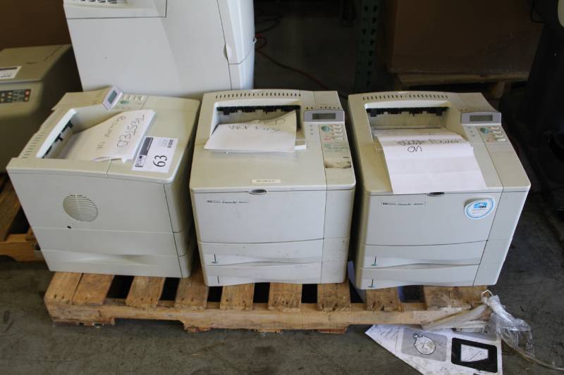 lot 63 image: Lot of (3) HP LaserJet 4050TN4000TN Printers