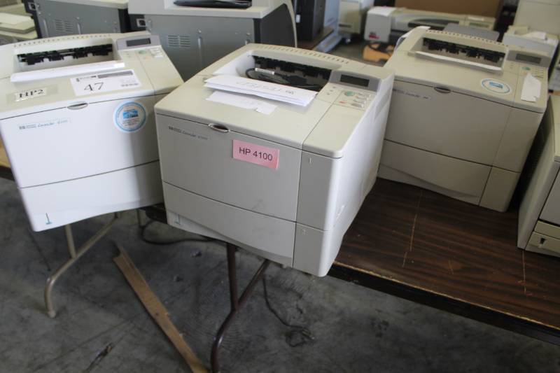 lot 47 image: Lot of (3) HP LaserJet 400041004100N Printers