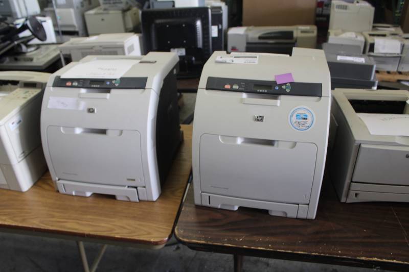 lot 53 image: Lot of (2) HP Color LaserJet CP3505n3600dn Printers