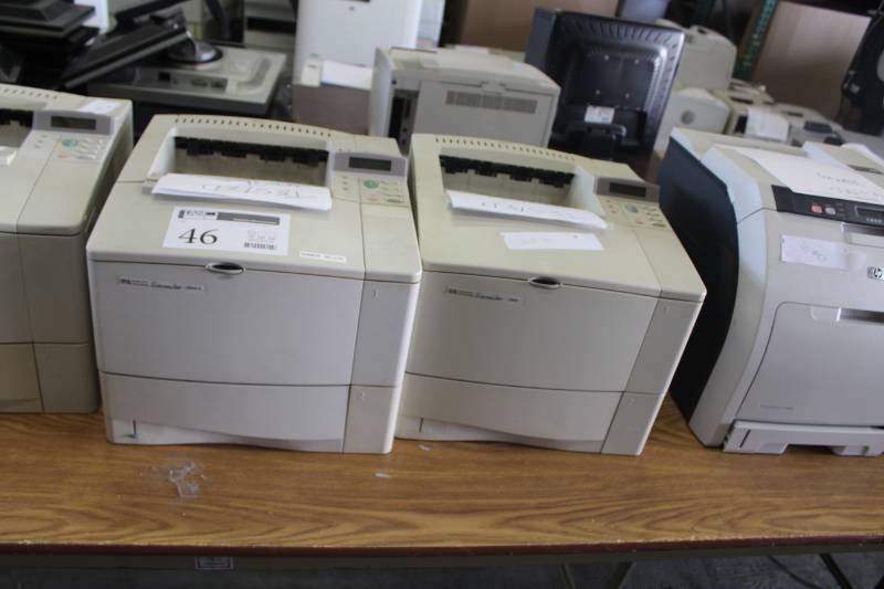 lot 46 image: Lot of (2) HP LaserJet 40004000N Printers