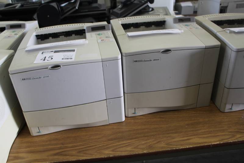 lot 45 image: Lot of (2) HP LaserJet 40504100 Printers