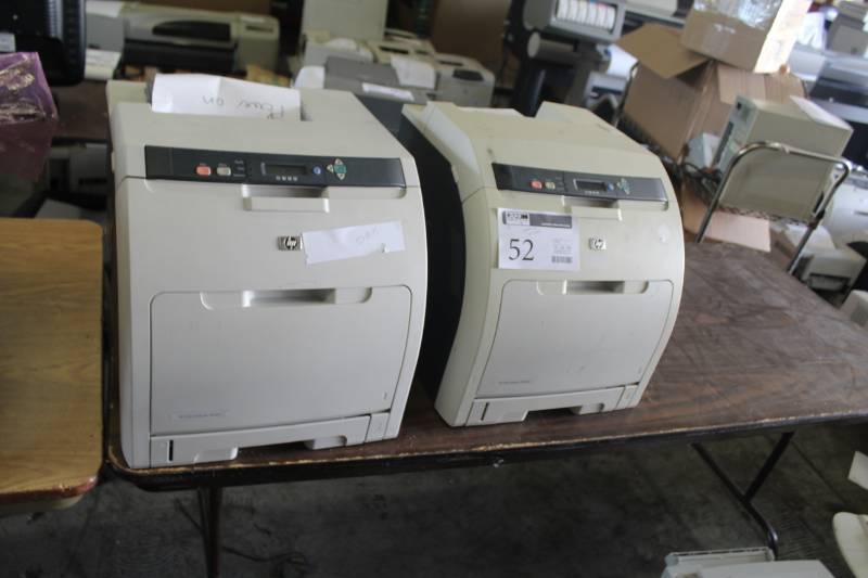 lot 52 image: Lot of (2) HP Color LaserJet 3600n3800dtn Printers