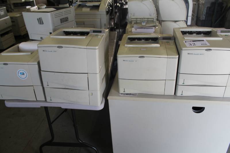 lot 32 image: Lot of (4) HP LaserJet 4100n4050N40004050TN Printers