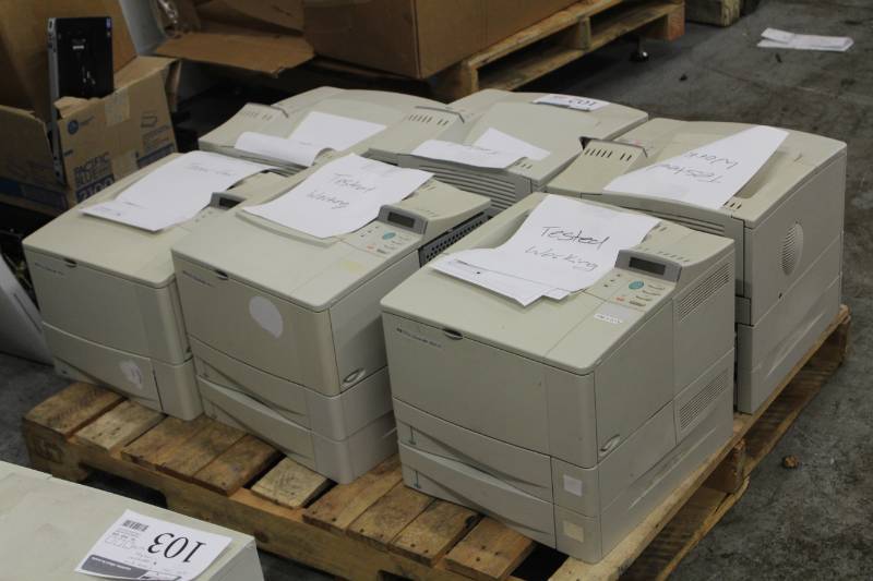 lot 102 image: Lot of (6) HP LaserJet 4000N40504000TN4050TN Printers