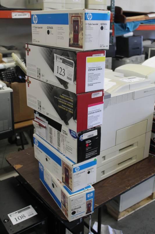 lot 123 image: Lot of (6) HP Toner Cartridges