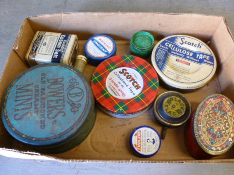 lot 114 image: Vintage Metal Containers