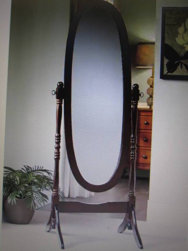 lot 10 image: Cheval Mirror open box, damaged Ret...