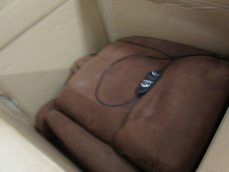 lot 27 image: Microfiber Swivel Rocker Recliner o...