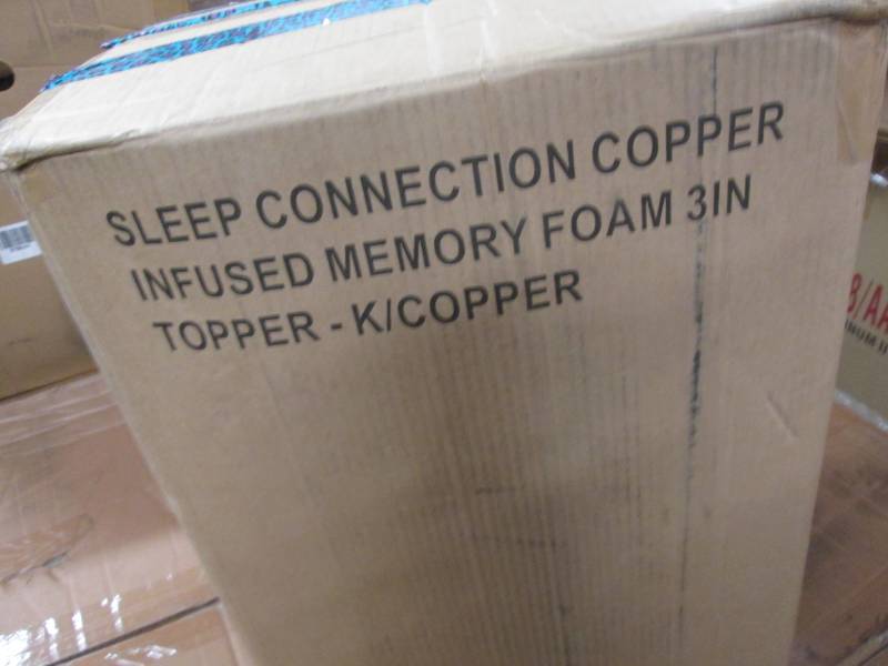 lot 43 image: Feather Mattress Topper  open box R...