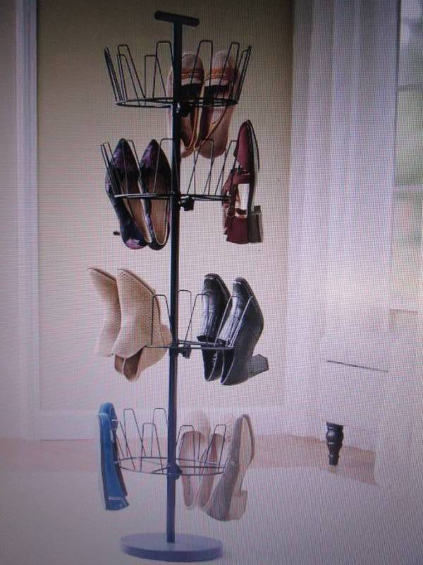 4 Tier Swivel Shoe Rack Open Box R Furniture Kitchen Patio Decor Yard Flooring More K Bid