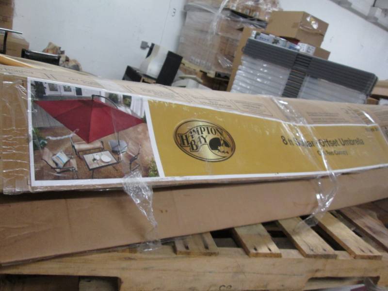 lot 93 image: Hampton Bay 8 ft. Square Aluminum C...