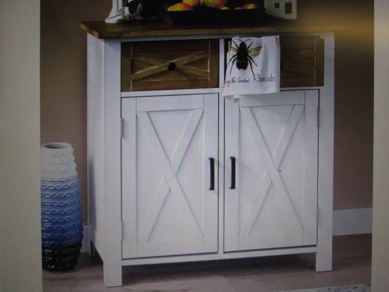 lot 161 image: Kaine X-Front Cabinet open box Reta...