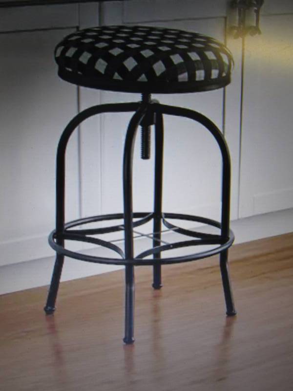 lot 164 image: Adjustable Checkered Stool open box...