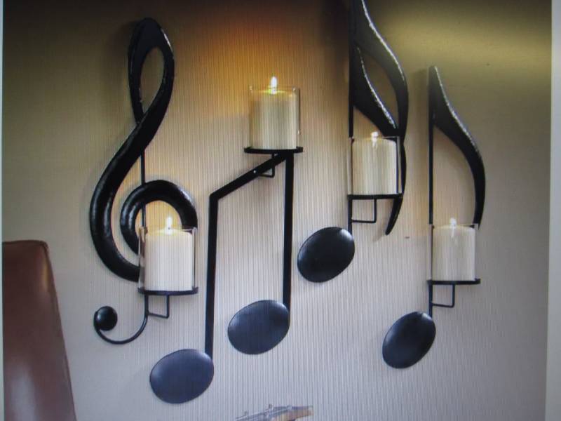 lot 165 image: Set of 4 Musical Sconces open box, ...
