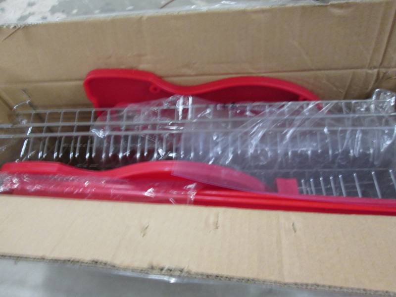 lot 189 image: 2-Tier Dish Rack open box Retail $3...