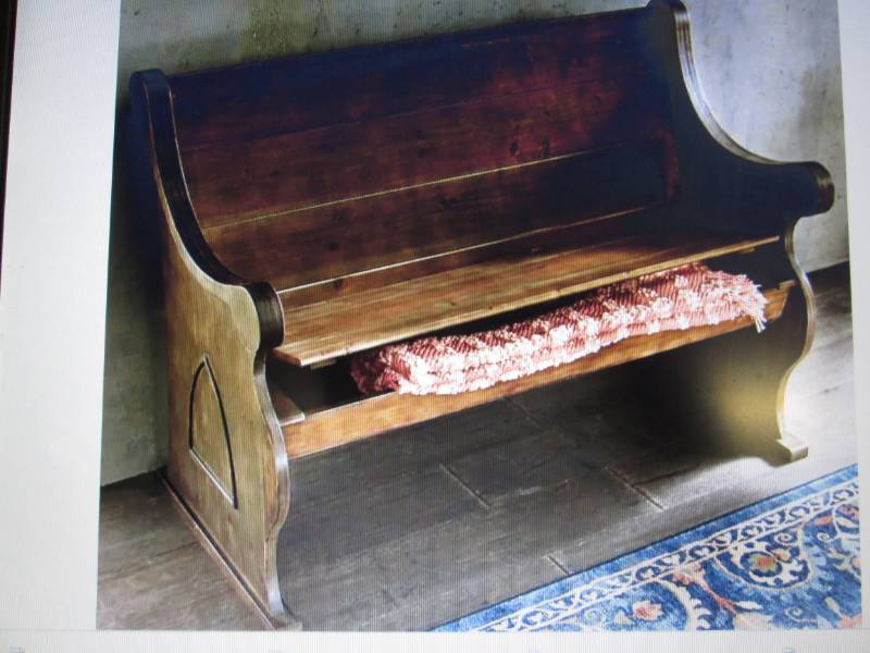 lot 234 image: Church Pew open box Retail $299.99 ...