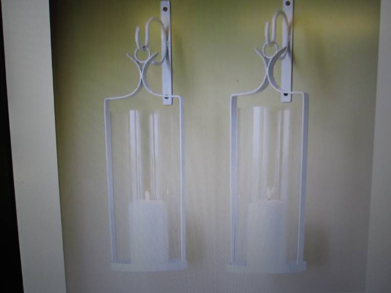 lot 241 image: Set of 2 Wall Sconces open box, no ...