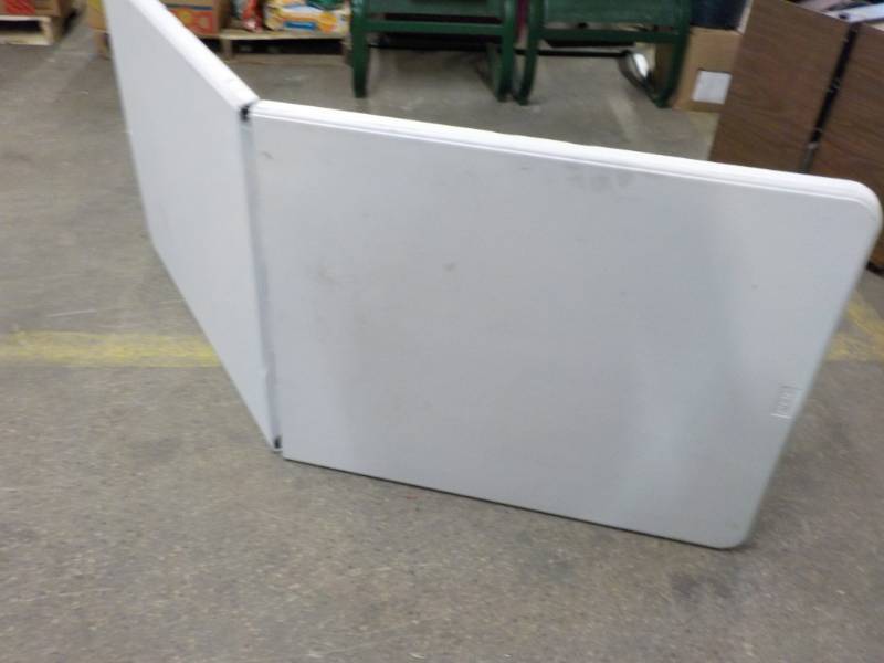 lot 44 image: 2 - 6 Ft Tables one slightly dente...