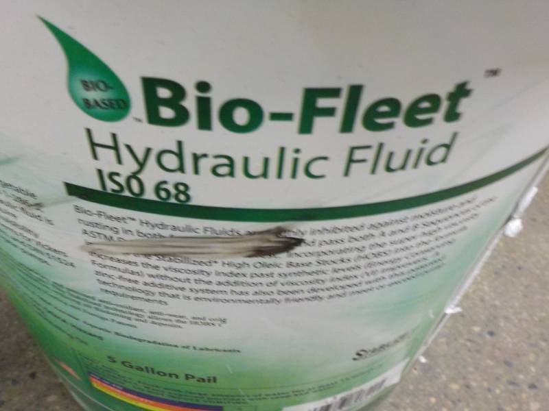 lot 46 image: Bio- Fleet Hydraulic Fluid 5 Gallon...