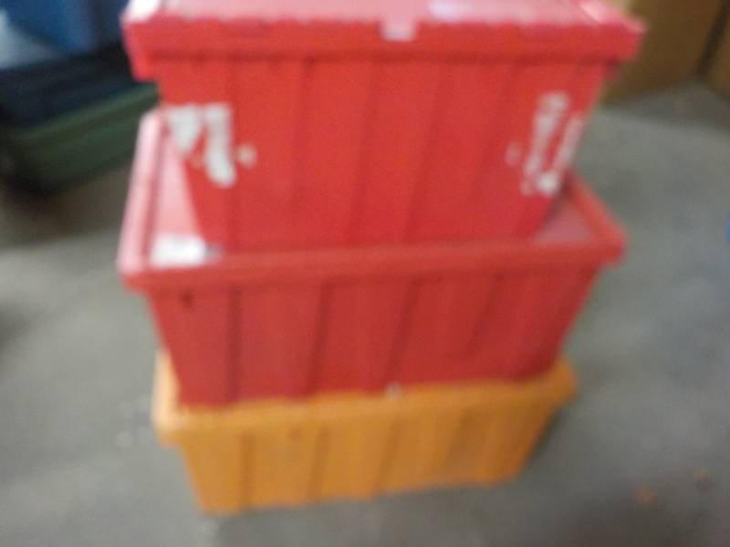 lot 159 image: 3 Lockable Totes and a Tool Box...