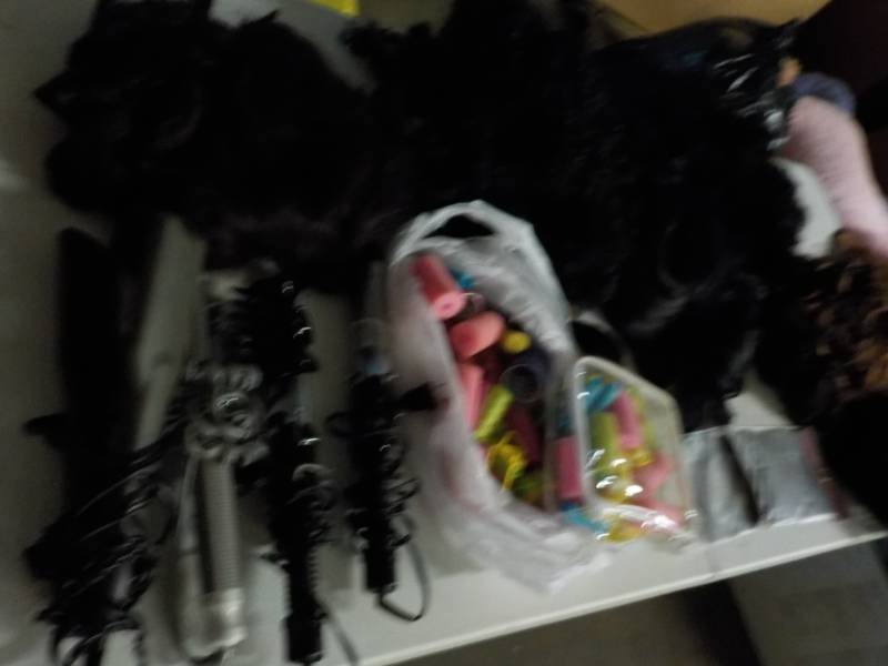 lot 181 image: Wigs, Hair Pieces, Curling Iron and...