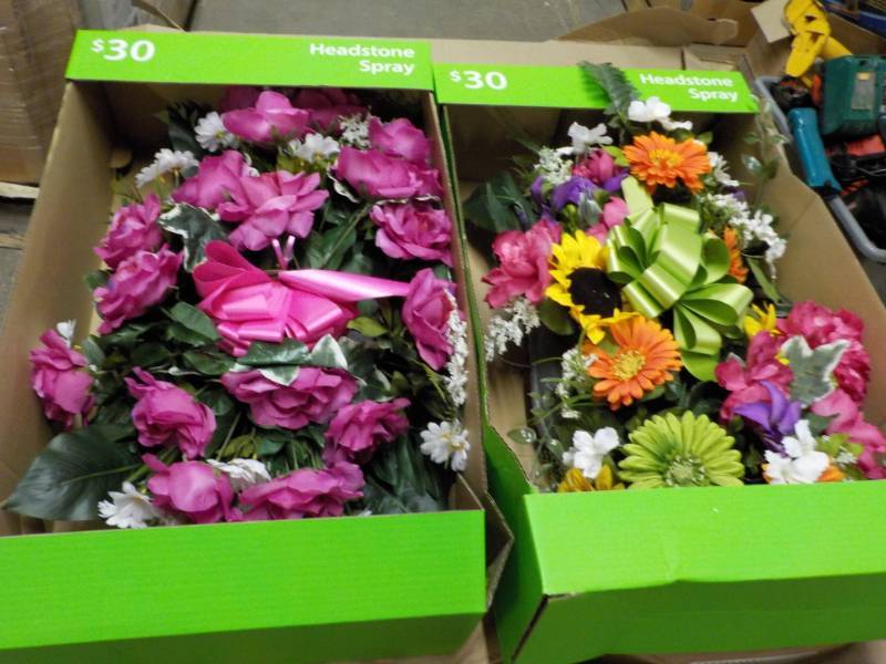 lot 196 image: 2 Large HeadStone sprays...