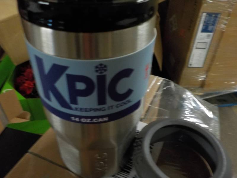 lot 200 image: 6 pack of 14 oz. Kpic Double Wall Insulated HotCold Drink TumblerCan Cooler Combo