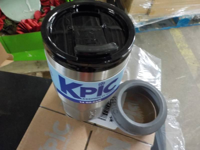 lot 202 image: 6 pack of 14 oz. Kpic Double Wall Insulated HotCold Drink TumblerCan Cooler Combo