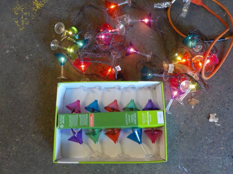 lot 224 image: 3 Sets of martini Lights all works...