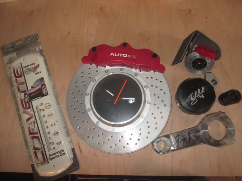 lot 34 image: Lot of Corvette memorabelia, clocks...