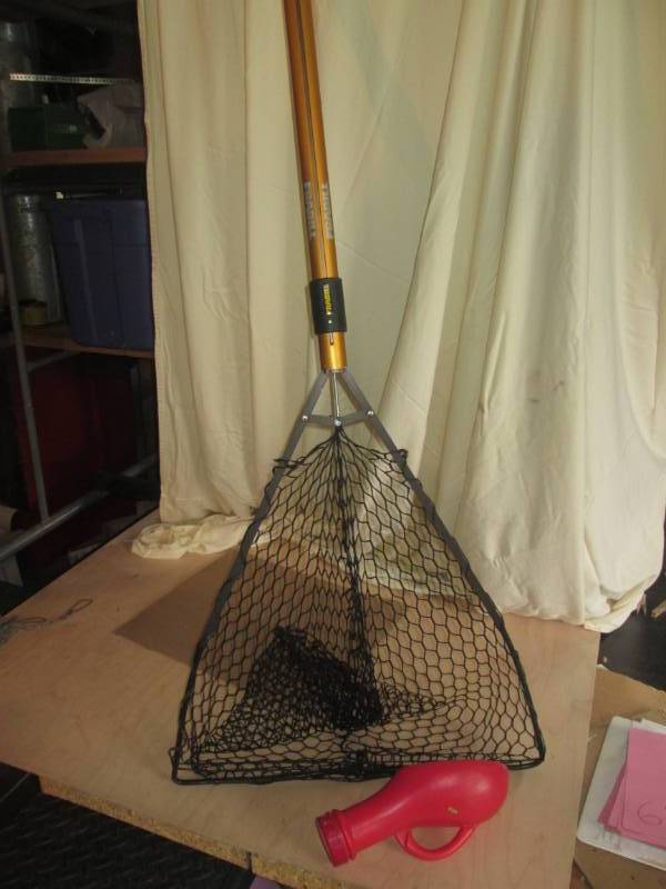 lot 65 image: Frabril colapsible  fish net with c...