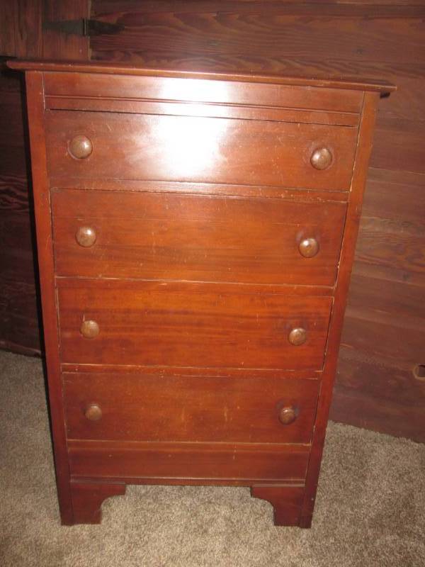 lot 89 image: Wood dresser - 2 wide 39 tall...