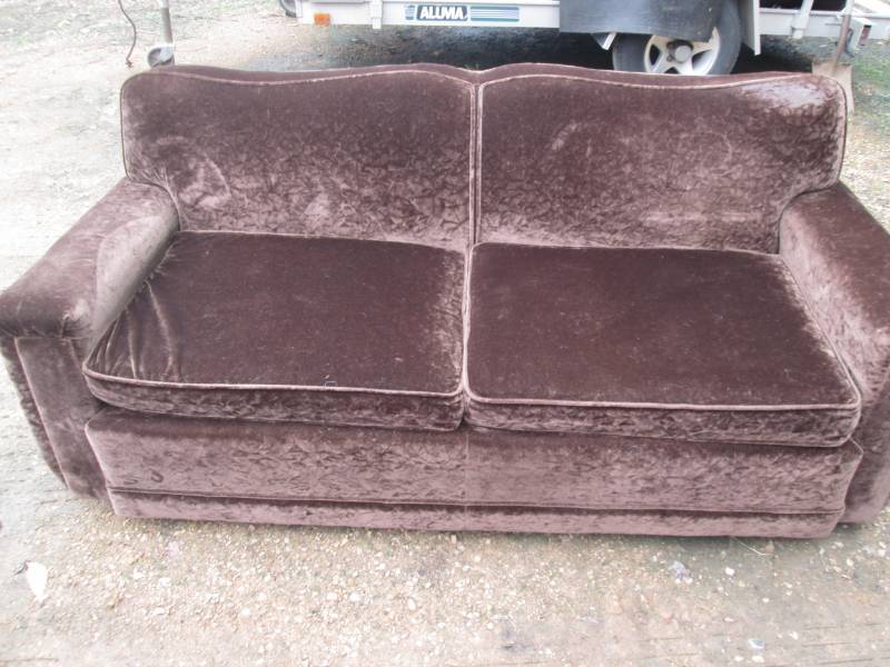lot 94 image: Crushed Velour couch 73 wide...
