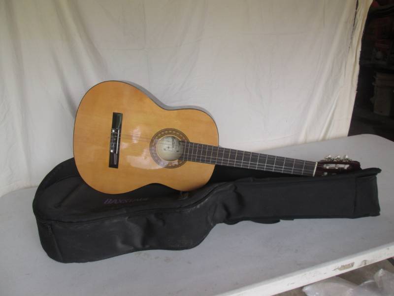 lot 98 image: Montana hand crafted guitar with ca...