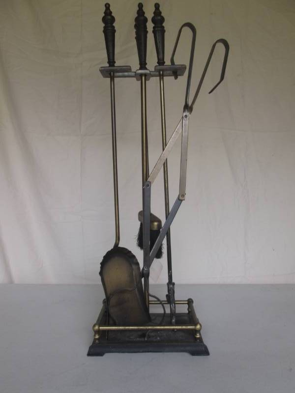 lot 99 image: Metal fireplace set...