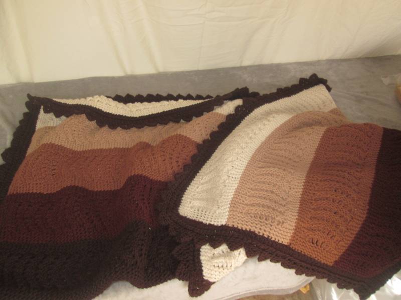 lot 136 image: Hann made afghan 4 x 6 Made by Gran...