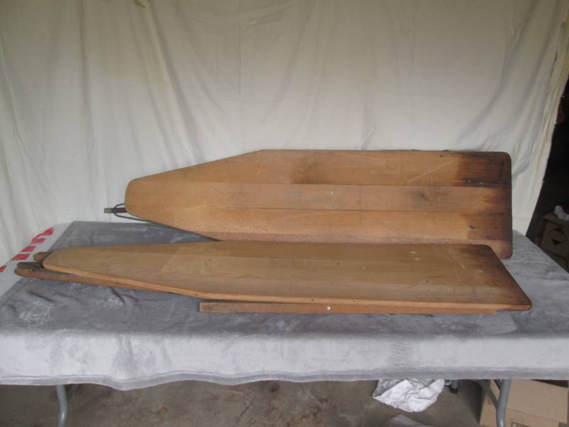 lot 142 image: Vintage wood ironing board...
