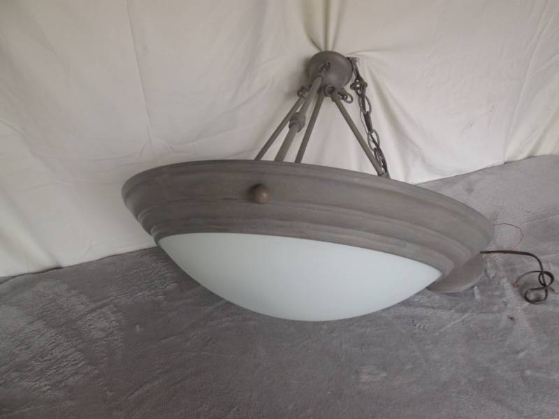 lot 143 image: Hanging chandelier, never installed...