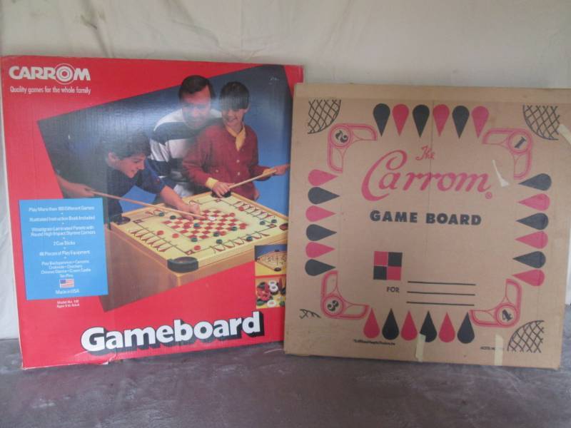 lot 153 image: 2 Game boards - Carrom one 60s ver...