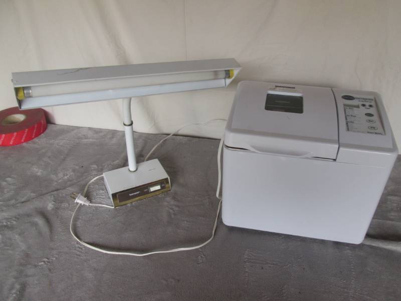 lot 156 image: Bread maker and lamp...