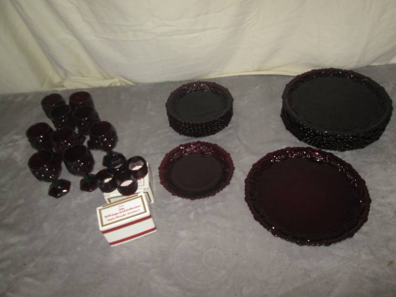 lot 229 image: Lot of Avon red glass...