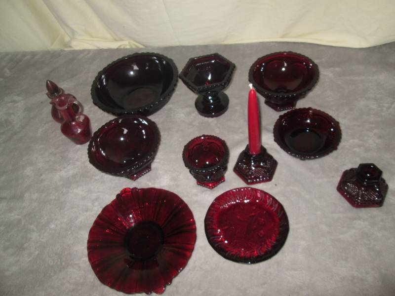 lot 230 image: Lot of Avon red glass...