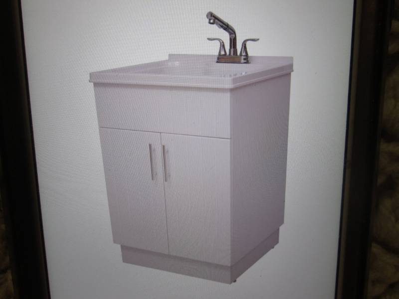 lot 1 image: Shaker Laundry Cabinet Kit with Pul...